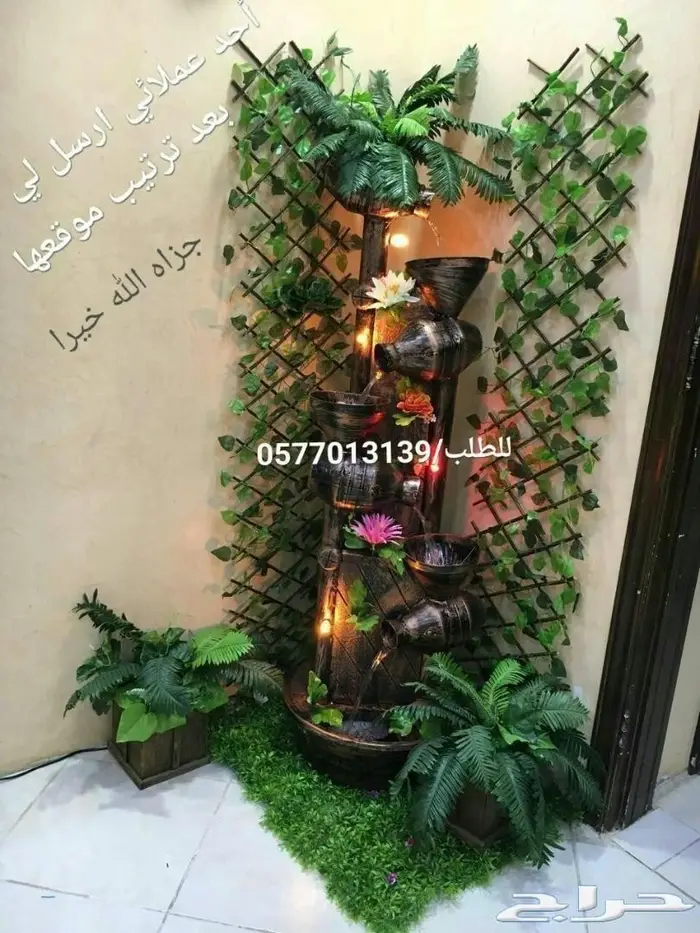 نافورة ماء شلال جميل وأنيق لجلساتك روووعة  0