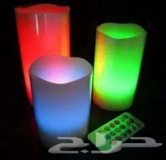 شموع مع إضاءة وريموت تحكم 2
