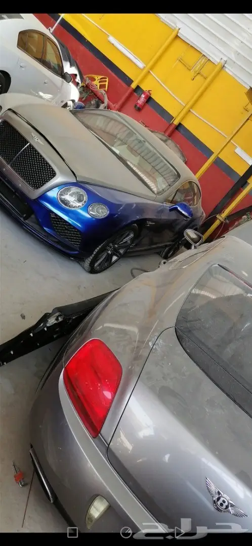 صدام بنتلي اصلاح صدامات بنتلي GT بنتاقا وسمكرة 1