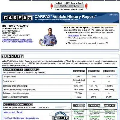 تقرير الكارفكس (CARFAX) الرسمي للسيارات الامريكيه والكنديه 1