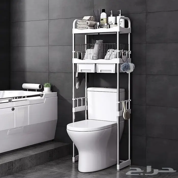 ستاند منظم لدورة المياه والغسالة - دورين مع أدراج 1