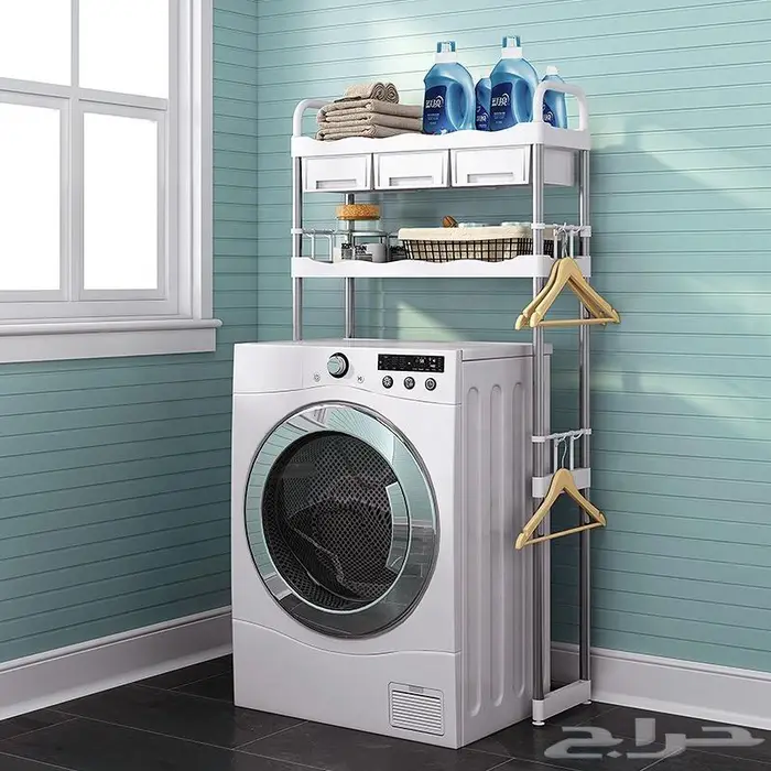 ستاند منظم لدورة المياه والغسالة - دورين مع أدراج 2