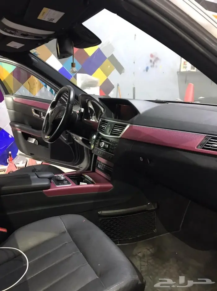 للبيع كاربون فايبر احمر 4D بالمتر اوكامل  0