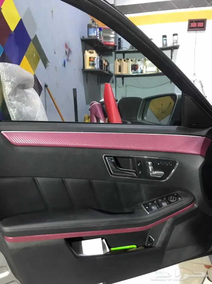 للبيع كاربون فايبر احمر 4D بالمتر اوكامل  1