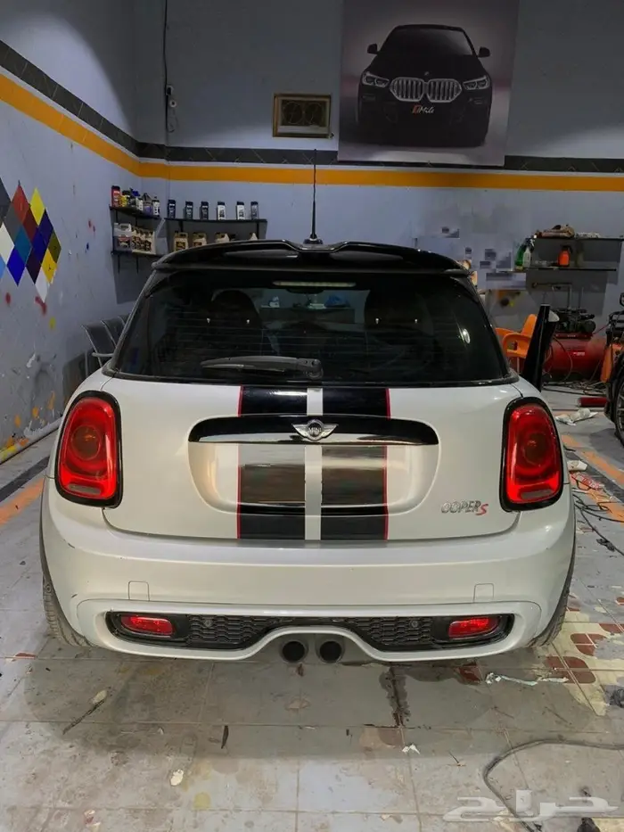 تجليد مرايات وسقف الميني كوبر واضافة الخطوط 3