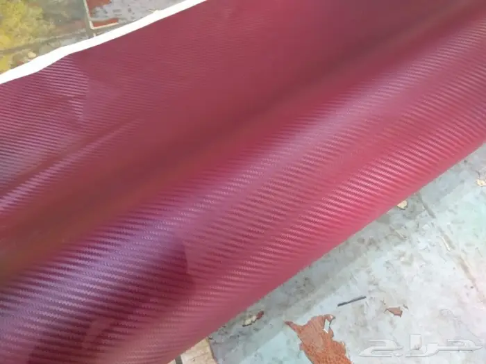 للبيع كاربون فايبر احمر 4D بالمتر اوكامل  3