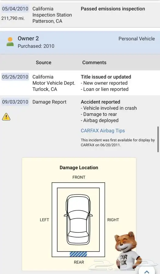 تقرير الكارفكس ( CARFAX ) الرسمي لسيارات الامريكية والكندية 6
