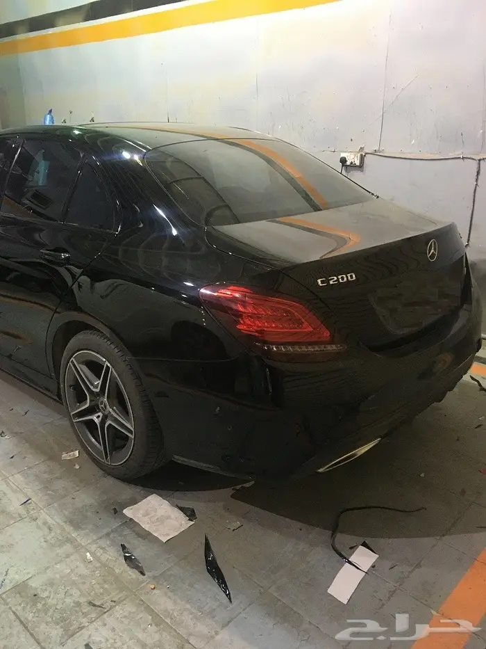 تجليد بلاك اديشن لشبك وازياق المرسيدس C class 13