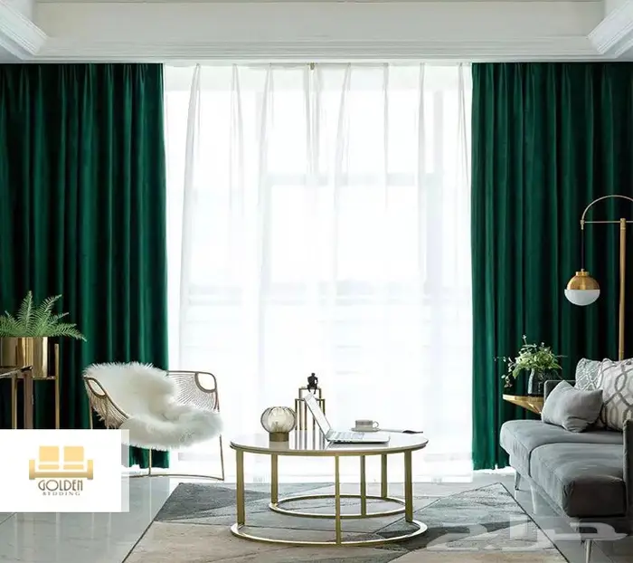 ستائر من المخمل عاتمة للضوء وعازلة للحرارة 1