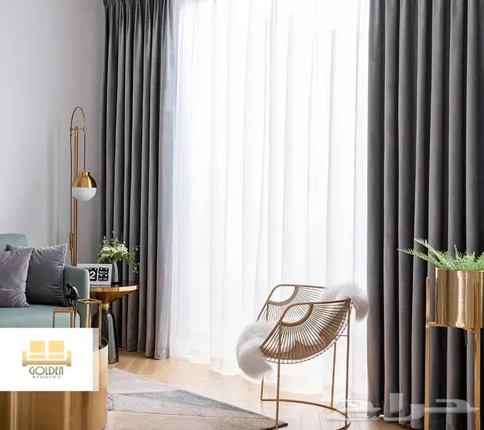 ستائر من المخمل عاتمة للضوء وعازلة للحرارة 2