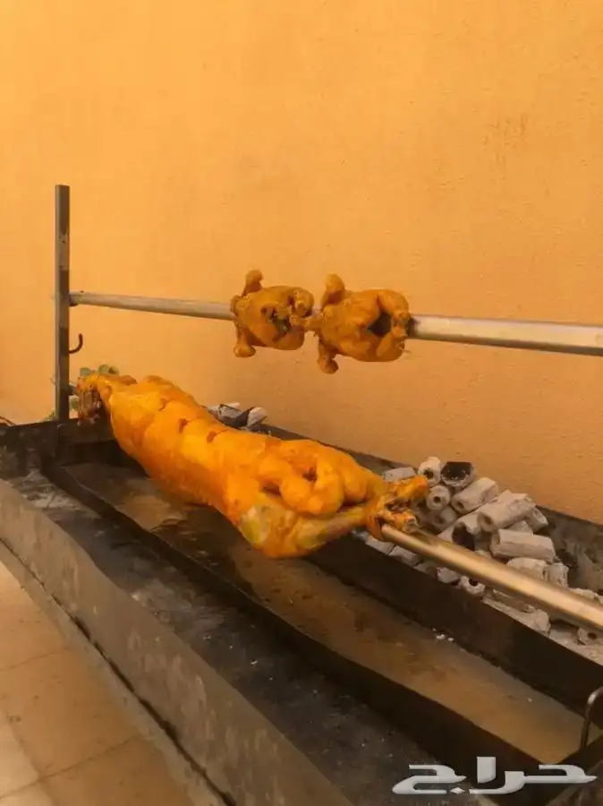 شوي الخروف بموقعك علي السيخ 1