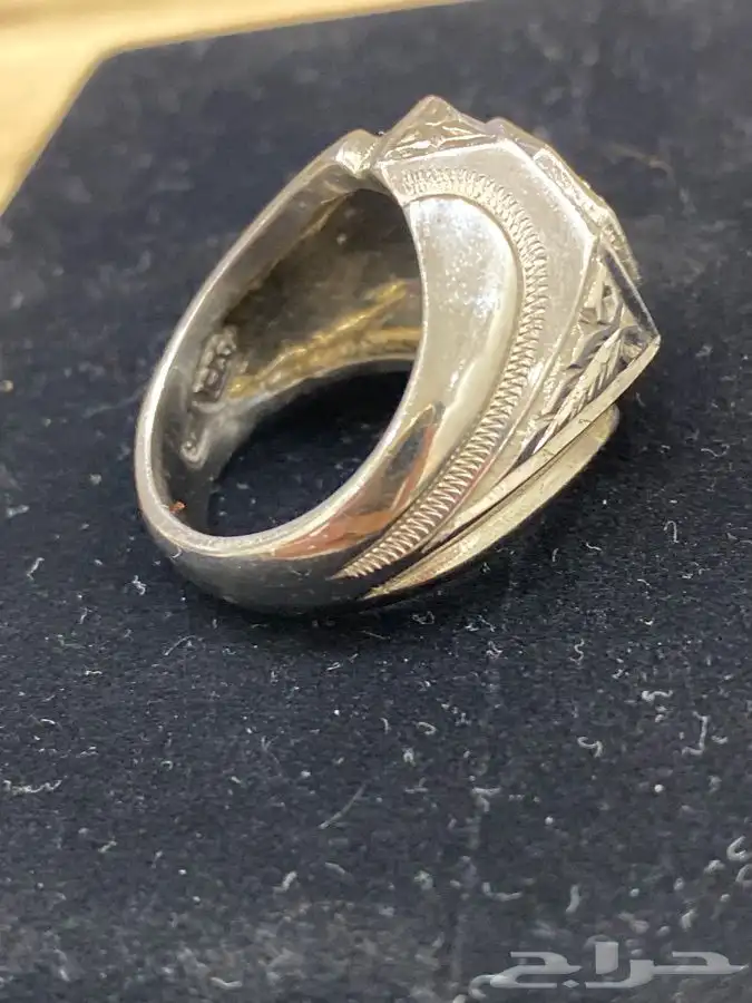 خاتم الماس من العيار الثقيل الماس حر ابيض طبيعي فاخر 5