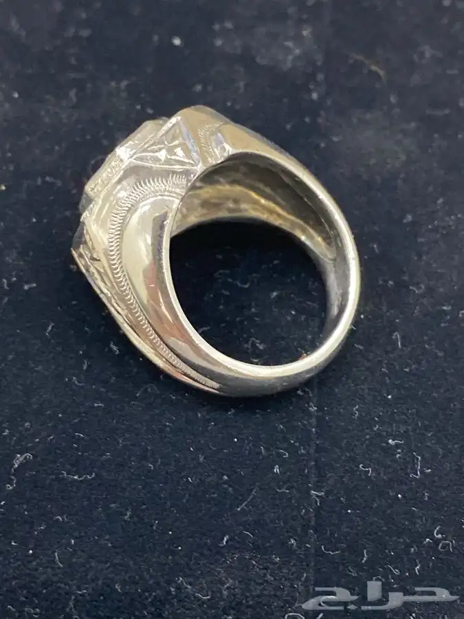 خاتم الماس من العيار الثقيل الماس حر ابيض طبيعي فاخر 4