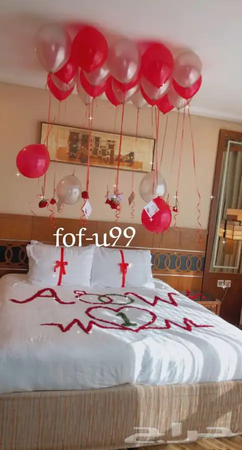 تزين غرفه نوم للحفله ذكرى زواج 6