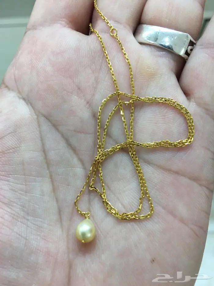 لؤلؤة بحرينية سلسال ذهب 0