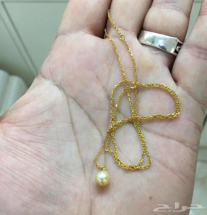 لؤلؤة بحرينية سلسال ذهب 3