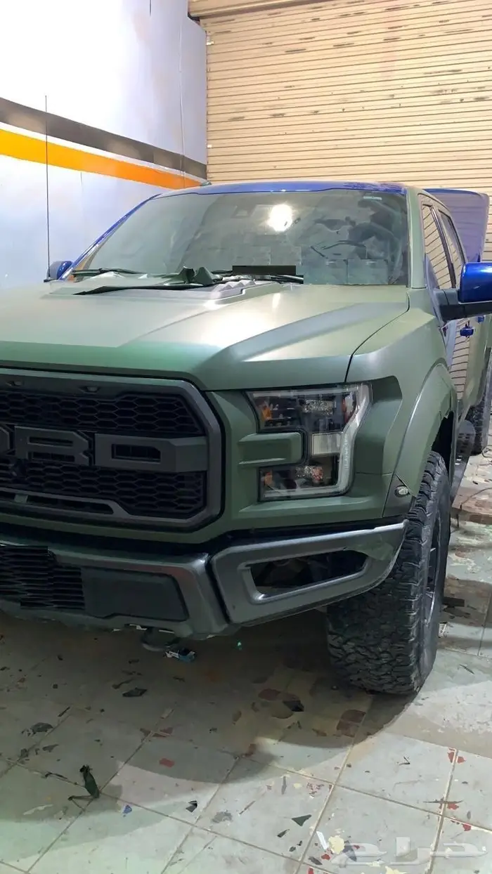 للبيع رولة استيكر تجليد اخضر جيشي للسيارات 3