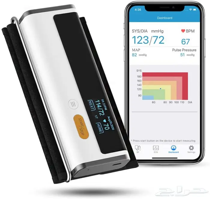 جهاز قياس الضغط ورسم القلب ECG Wellue Armfit Plus الأصلي 0