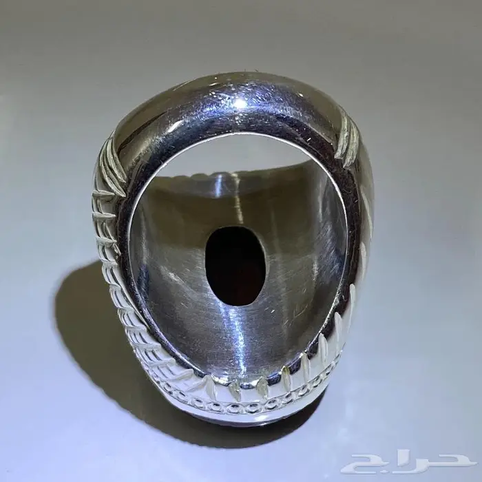 خاتم ملكي عقيق زعفراني كبدي راهي درجه اولى 7