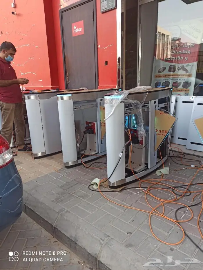 بوابات الكترونية للشركات زجاج بالبصمة والكرت0564291869 3