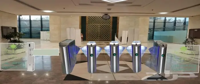 بوابات الكترونية للشركات زجاج بالبصمة والكرت0564291869 0