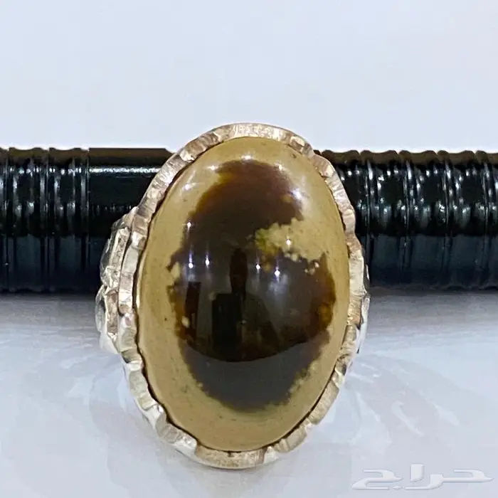 خاتم عقيق يماني مصور نادر وواضح الصوره 4