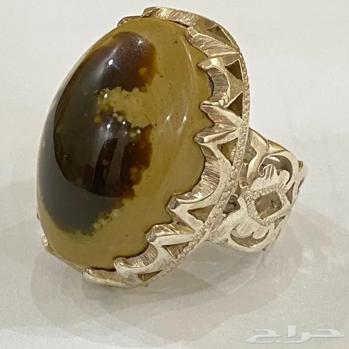 خاتم عقيق يماني مصور نادر وواضح الصوره 5