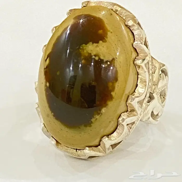 خاتم عقيق يماني مصور نادر وواضح الصوره 1