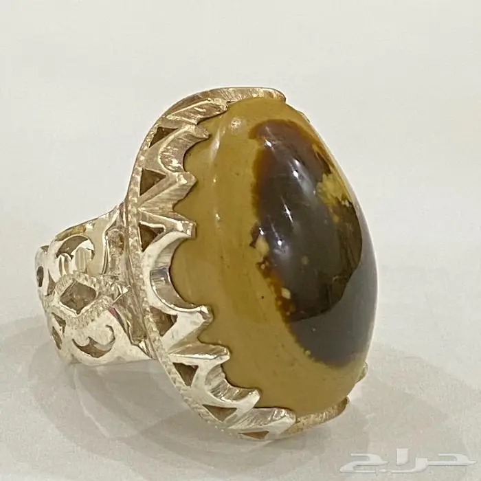 خاتم عقيق يماني مصور نادر وواضح الصوره 2