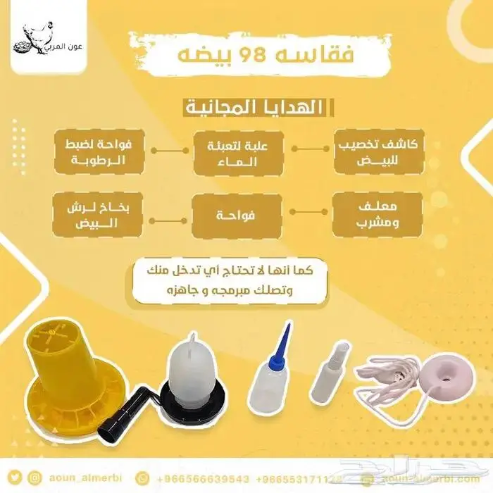 فقاسة 98 بيضه انتاج عالي واصله لبيتك 1