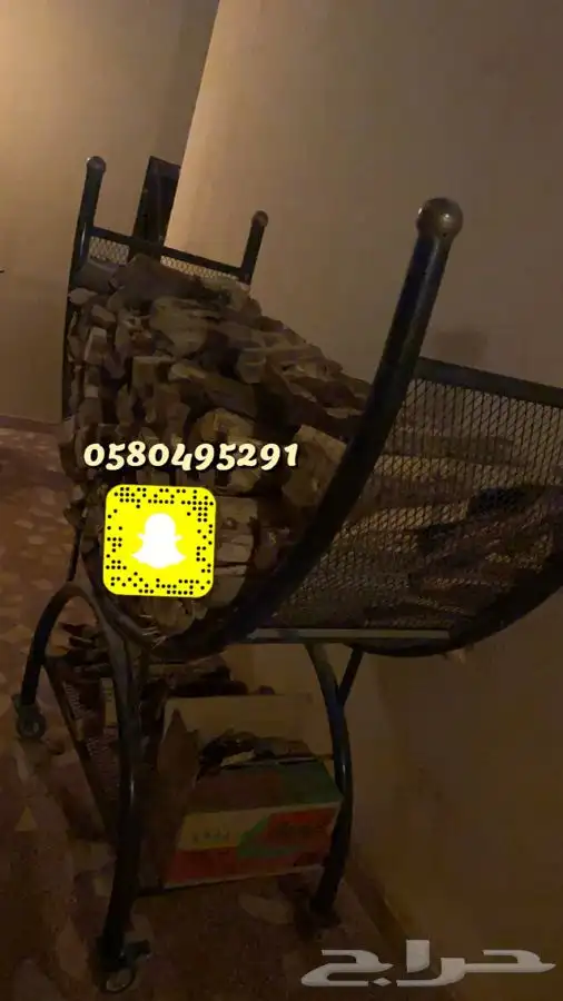 استاند حطب بشكل جديد ( مربع ) مع غطاء حمايه من الشمس والمطر 2