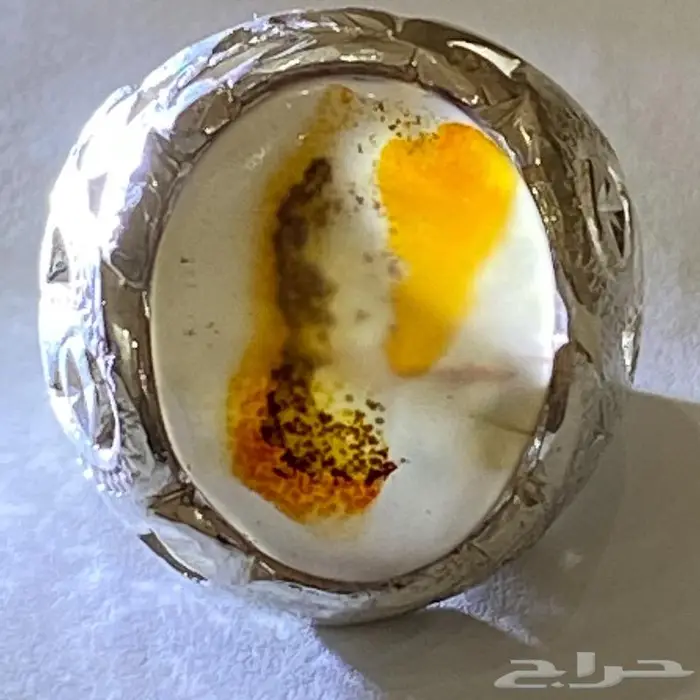 خاتم مصور عقيق يماني طبيعي طبيعي 0