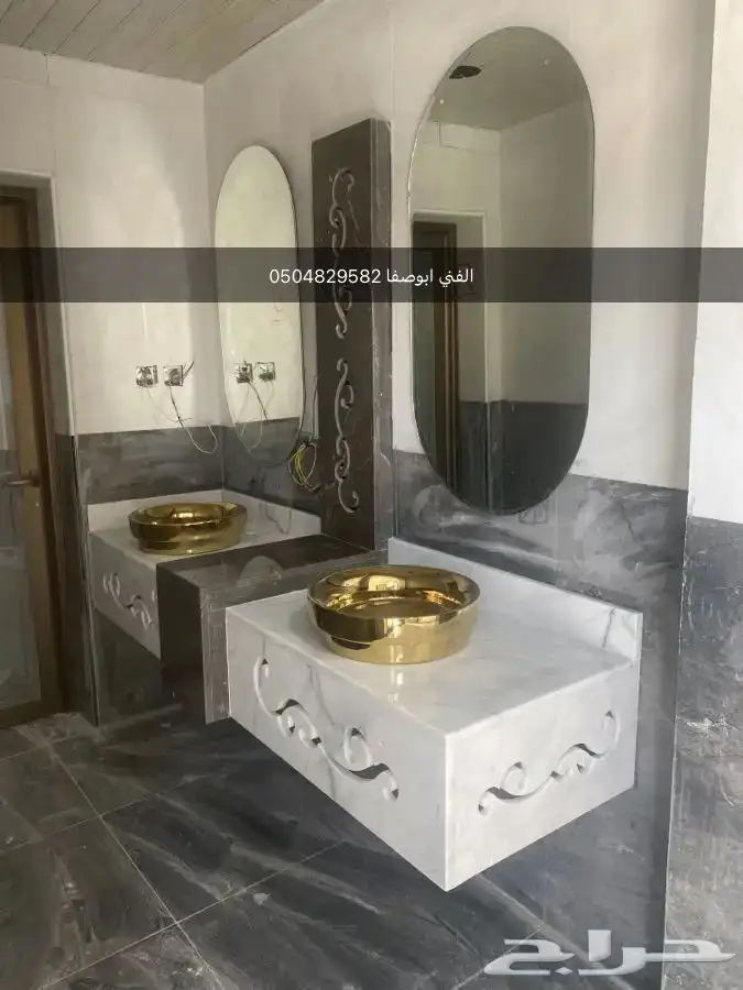 تفصيل مغاسل رخام طبيعي جميع انواع الرخام 13