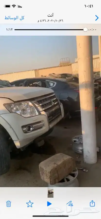 قطع غيار ميتسوبيشي باجيرو مصدوم. قطع غيار تشليح فقط 4