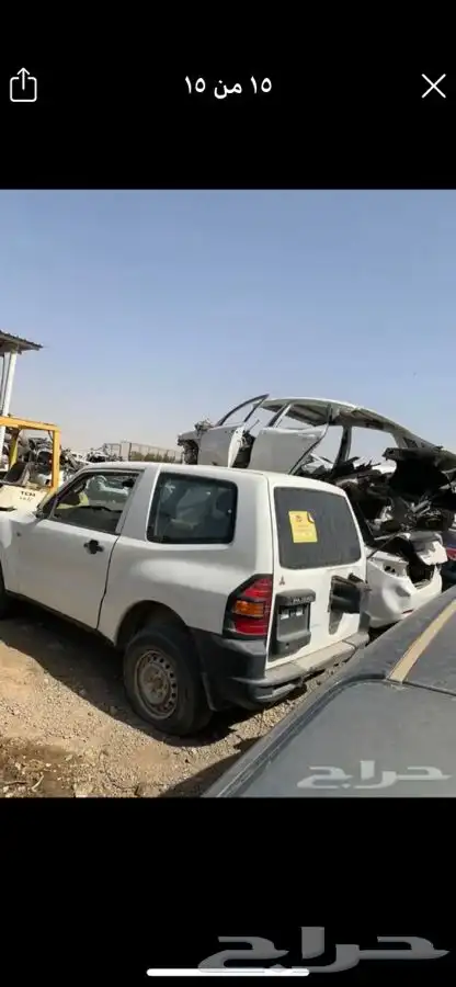 قطع غيار ميتسوبيشي باجيرو مصدوم. قطع غيار تشليح فقط 19
