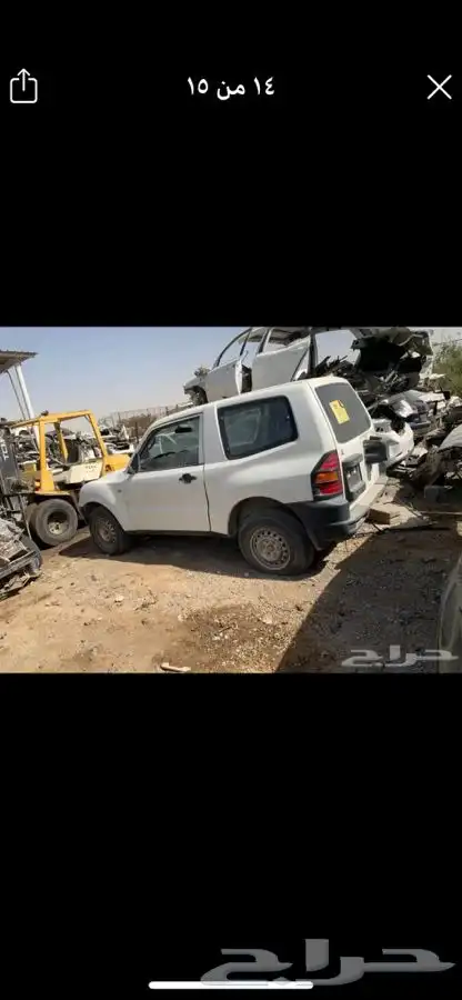 قطع غيار ميتسوبيشي باجيرو مصدوم. قطع غيار تشليح فقط 18