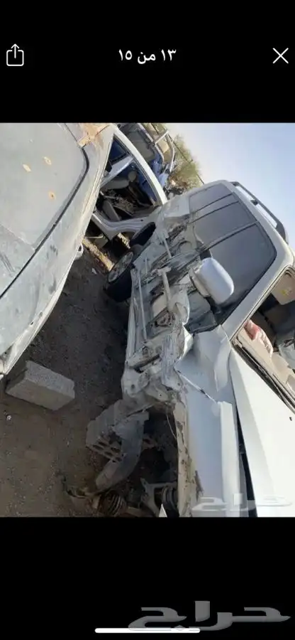 قطع غيار ميتسوبيشي باجيرو مصدوم. قطع غيار تشليح فقط 17