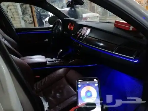 تركيب لد 64 لون على سيارة BMW X6 2