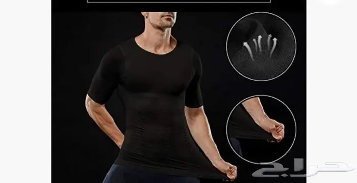 مشدات جسم علاقي ونص كم يساعد في التنحيف أسود و أبيض 9