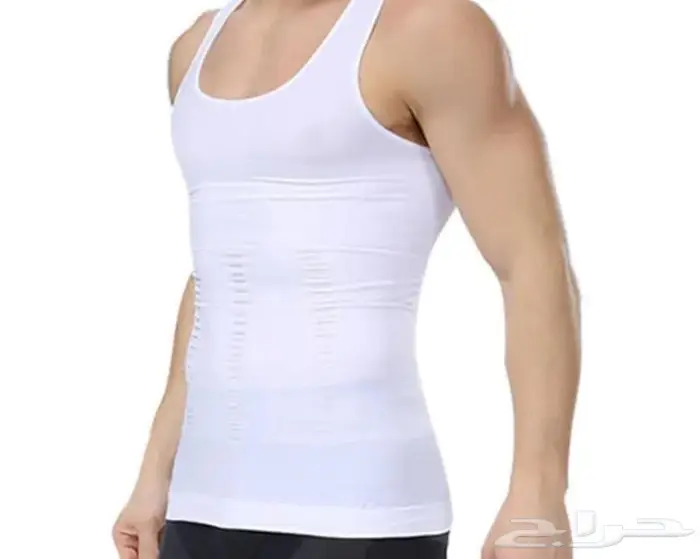 مشدات جسم علاقي ونص كم يساعد في التنحيف أسود و أبيض 6