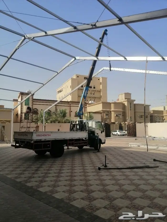 كرين ونش مع سلة رفع عمال بالأحساء 1