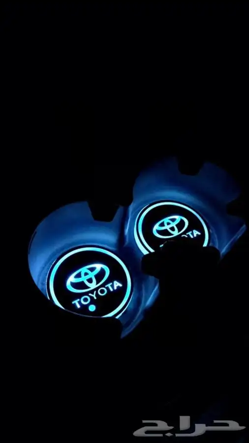 إضاءه أكواب ليد للسيارات (شعار  TOYOTA)الدوادمي 5
