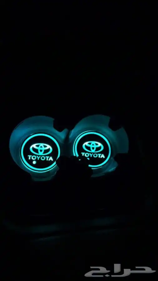 إضاءه أكواب ليد للسيارات (شعار  TOYOTA)الدوادمي 4
