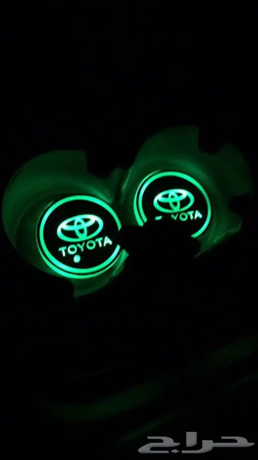 إضاءه أكواب ليد للسيارات (شعار  TOYOTA)الدوادمي 2
