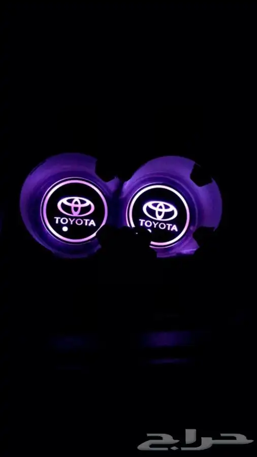 إضاءه أكواب ليد للسيارات (شعار  TOYOTA)الدوادمي 7