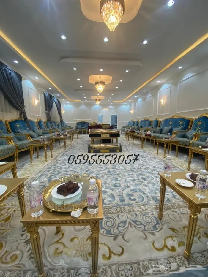 تفصيل كنب ملكي فاخر خشب زان مصري ورق ذهب 2
