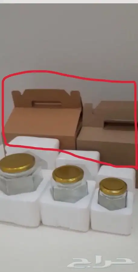 للبيع علب عسل قزاز فخمة سداسيه بالفلين باسعار الجمله 5
