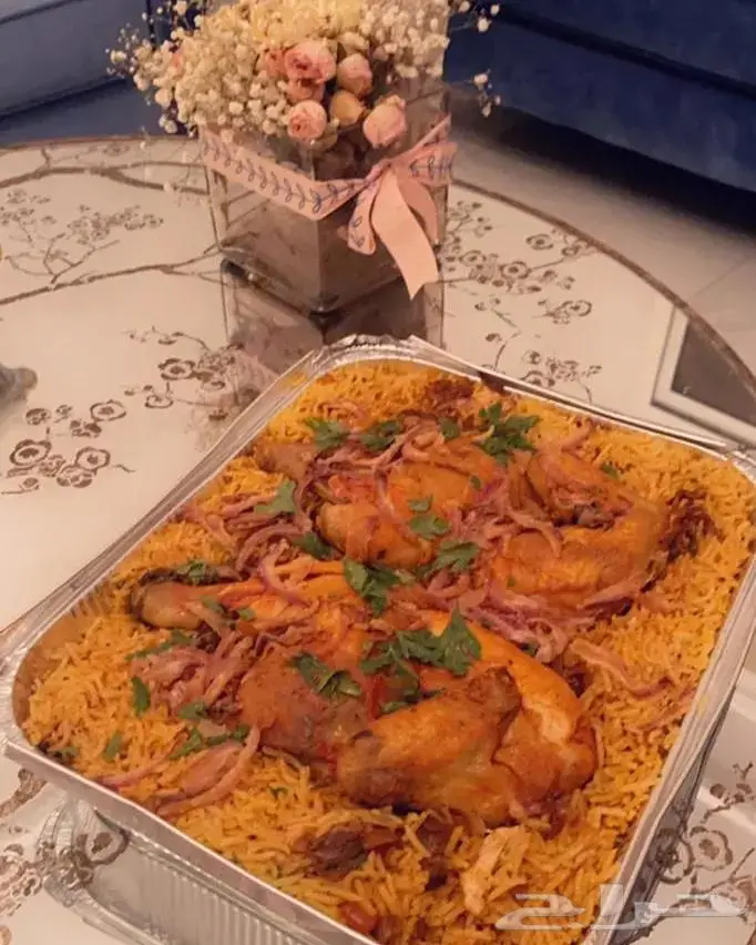 كبسة دجاج منزليه بنكهة خرافية 0