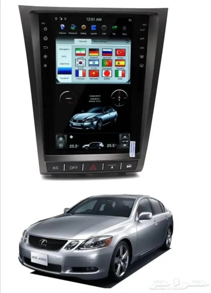 شاشه لكزس جي اس300 LEXUS GSتسلا2007_2012 اندرويد 0