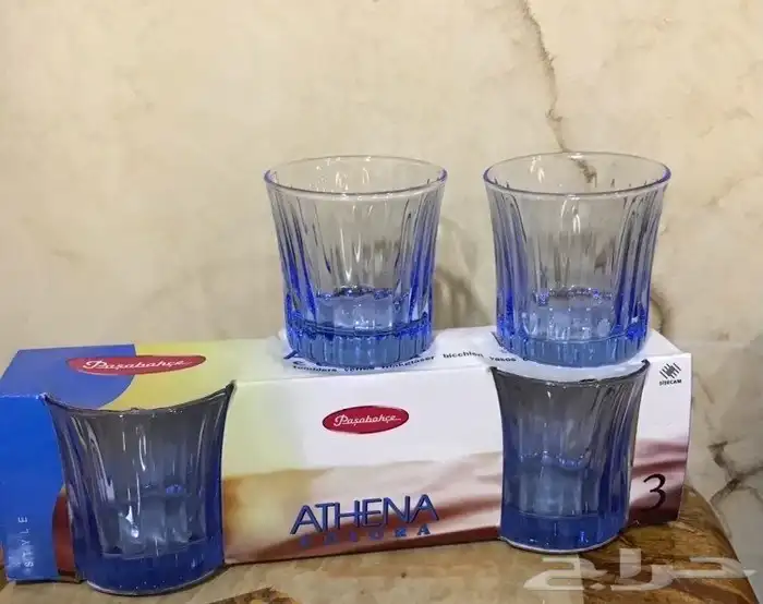 كاسات زجاجية بقاعدة ثقيلة 0